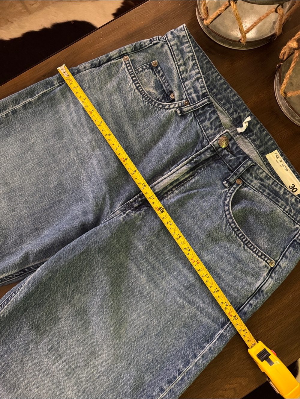 Rag & Bone Featherweight Logan wide leg jeans size 30 - Picture 9 of 16